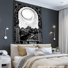 Load image into Gallery viewer, Tarot Card Tapestry Wall Hanging Astrology Divination Bedspread Beach Mat
