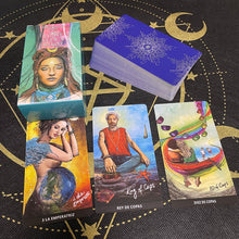Load image into Gallery viewer, Tarot Cards in Spanish Divination Deck for Beginners with Guide Book Board Games Astrology Predictions Spanish Tarot
