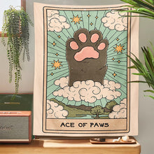 Load image into Gallery viewer, Tarot Cat Paws Tapestry Wall Hanging Tarot Bohemian Witchcraft Decoration Home Decoration Hippie Mattress Girls Dorm Room Decor
