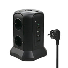 Load image into Gallery viewer, Plug Outlet Power Strip Multi Plug USB Socket with Switch and 5/6.5 ft Extension Cord Tower

