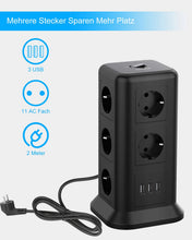 Load image into Gallery viewer, Plug Outlet Power Strip Multi Plug USB Socket with Switch and 5/6.5 ft Extension Cord Tower
