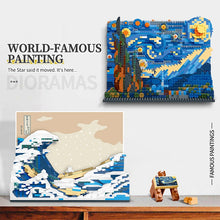Load image into Gallery viewer, The Starry Night 3D Microbrick MOC Art Painting Vincent Van Gogh 21333 Building Blocks Kanagawa Model Puzzle Toys Children Gifts
