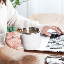 Load image into Gallery viewer, Thermal Beer Cups Stainless Steel Simple Office Tea Coffee Water Bottle Vacuum with Lid Practical Portable Termico Mug
