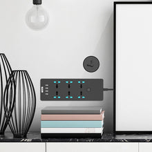 Load image into Gallery viewer, Home Portable USB extension lead power strip,6 multi USB charger,3 Hole way socket,European Standard Board Strips Outlet socket
