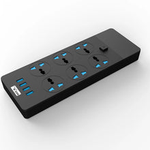 Load image into Gallery viewer, Home Portable USB extension lead power strip,6 multi USB charger,3 Hole way socket,European Standard Board Strips Outlet socket
