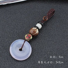 Load image into Gallery viewer, Tibetan Buddha Pendant Keychain Keyring Om Ohm Aum Buddhist Mantra Sign Yoga Charm Car Key Chain For Women Nepal Ethnic Jewelry
