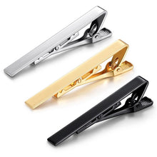 Load image into Gallery viewer, Tie Clip Fashion Style Ties for Men Metal Tone Simple Bar Clasp Practical Necktie Accessories Clasp Tie Pin for Mens Collar Clip
