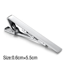 Load image into Gallery viewer, Tie Clip Fashion Style Ties for Men Metal Tone Simple Bar Clasp Practical Necktie Accessories Clasp Tie Pin for Mens Collar Clip
