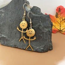 Load image into Gallery viewer, Titanium Steel Fuxk You Doodle Earrings For Woman Trend Punk Middle Finger Stickman Hip Hop Dangle Earrings Cool  New Jewely
