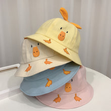 Load image into Gallery viewer, Toddler Baby Kids Boys Girls Duck Printing Pattern Bucket Hats Outdoor Windproof Sun Hat Children Summer Sun Cap Accessories 309
