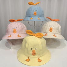 Load image into Gallery viewer, Toddler Baby Kids Boys Girls Duck Printing Pattern Bucket Hats Outdoor Windproof Sun Hat Children Summer Sun Cap Accessories 309
