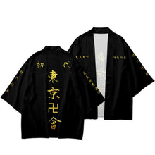 Load image into Gallery viewer, Tokyo Avengers Cosplay T-shirt Cloak of Draken Manji Gang for Summer Haori Kimono Tee Men Short-sleeve
