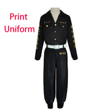 Load image into Gallery viewer, Tokyo Revengers Cosplay Black Shirt Pants Embroidery Uniform Wig Anime Cosplay Costume Halloween Party Outfit For Women Men
