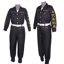Load image into Gallery viewer, Tokyo Revengers Mikey Sano Manjiro Cosplay Costume Tokyo Manji Gang Uniform Black  Cloak Halloween Party Suit NEW
