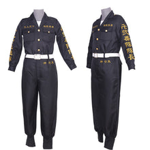Load image into Gallery viewer, Tokyo Revengers Mikey Sano Manjiro Cosplay Costume Tokyo Manji Gang Uniform Black  Cloak Halloween Party Suit NEW
