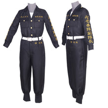 Load image into Gallery viewer, Tokyo Revengers Mikey Sano Manjiro Cosplay Costume Tokyo Manji Gang Uniform Black  Cloak Halloween Party Suit NEW
