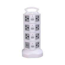 Load image into Gallery viewer, Tower Power Strip Surge Protector Vertical Multi Sockets 7/11/15/19 Way Universal Outlets Plug Socket 2 USB 3m Extention Cord
