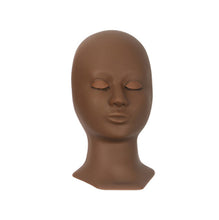 Load image into Gallery viewer, Training Mannequin Head False Eyelash Extension Practice Head Model replacement Silicone Removable Eyelids Makeup Tools

