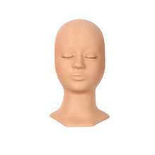 Load image into Gallery viewer, Training Mannequin Head False Eyelash Extension Practice Head Model replacement Silicone Removable Eyelids Makeup Tools
