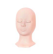 Load image into Gallery viewer, Training Mannequin Head False Eyelash Extension Practice Head Model replacement Silicone Removable Eyelids Makeup Tools
