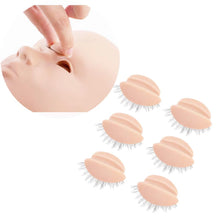 Load image into Gallery viewer, Training Mannequin Head False Eyelash Extension Practice Head Model replacement Silicone Removable Eyelids Makeup Tools
