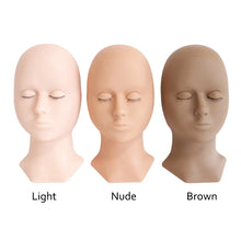 Load image into Gallery viewer, Training Mannequin Head False Eyelash Extension Practice Head Model replacement Silicone Removable Eyelids Makeup Tools
