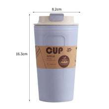 Load image into Gallery viewer, Travel Coffee Mug Eco-friendly Bamboo Fiber Coffee Cup Silicone Ring Lid Christmas Gift Mugs 420ml
