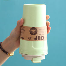 Load image into Gallery viewer, Travel Coffee Mug Eco-friendly Bamboo Fiber Coffee Cup Silicone Ring Lid Christmas Gift Mugs 420ml
