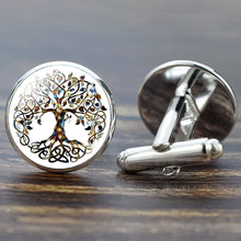 Load image into Gallery viewer, Tree of Life Cufflinks for Men Best Man Cufflinks Set Cufflinks Wedding Life Tree Suit Shirt Cuff Links Men Accessories
