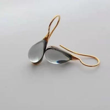 Load image into Gallery viewer, Trendy Women Earrings 4 Colors Delicate Gold Color Inlay Natural Stone Hook Dangle Earrings for Women Wedding Engagement Jewelry
