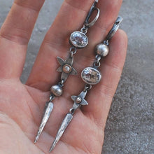 Load image into Gallery viewer, Trendy Women Earrings 4 Colors Delicate Gold Color Inlay Natural Stone Hook Dangle Earrings for Women Wedding Engagement Jewelry
