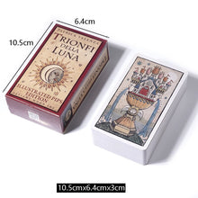 Load image into Gallery viewer, Trionfi della Luna Tarot 78-Card Deck with PDF Guidebook Fortune Telling Card Game Travel version
