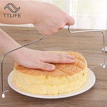 Load image into Gallery viewer, TTLIFE 1pc Double Line Adjustable Stainless Steel Cake Cut Slicer Device Cake Decorating Mold DIY Bakeware Kitchen Cooking Tool

