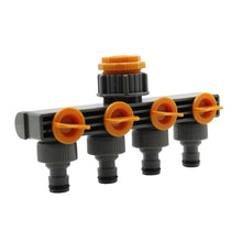 Load image into Gallery viewer, Garden hose splitter Hose Connector Garden Splitter Irrigation Adapter 4-way Water Hose Connectors Homebrew for Faucet
