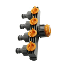 Load image into Gallery viewer, Garden hose splitter Hose Connector Garden Splitter Irrigation Adapter 4-way Water Hose Connectors Homebrew for Faucet
