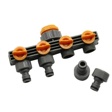 Load image into Gallery viewer, Garden hose splitter Hose Connector Garden Splitter Irrigation Adapter 4-way Water Hose Connectors Homebrew for Faucet
