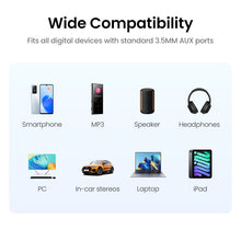 Load image into Gallery viewer, UGREEN Aux Cable Speaker Cable 3.5mm Cable for Car Headphone Audio 3.5mm Jack Speaker for Samsung Xiaomi Cable Aux 3.5mm
