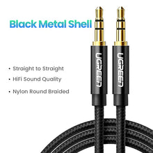Load image into Gallery viewer, UGREEN Aux Cable Speaker Cable 3.5mm Cable for Car Headphone Audio 3.5mm Jack Speaker for Samsung Xiaomi Cable Aux 3.5mm
