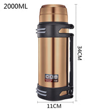 Load image into Gallery viewer, UPORS Large Capacity Thermos with Strap 304 Stainless Steel Thermos Bottle Portable Outdoor Travel Insulated Cup Vacuum Flask
