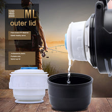 Load image into Gallery viewer, UPORS Large Capacity Thermos with Strap 304 Stainless Steel Thermos Bottle Portable Outdoor Travel Insulated Cup Vacuum Flask
