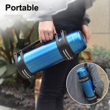 Load image into Gallery viewer, UPORS Large Capacity Thermos with Strap 304 Stainless Steel Thermos Bottle Portable Outdoor Travel Insulated Cup Vacuum Flask
