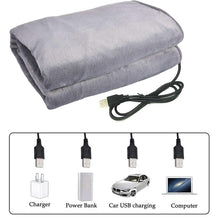 Load image into Gallery viewer, USB Electric Heating Blanket Winter Body Warmer Electric Mattress Thermostat Carpet Warm Heating Shawl for Car Office Home
