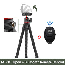 Load image into Gallery viewer, Octopus Flexible Tripod For Phone SLR DSLR Camera Tripod Extend 1/4'' Screw With Ballhead Cold Shoe Phone Clip
