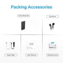 Load image into Gallery viewer, Ultra-Thin Mini Voice Recorder Espia 4-32GB Digtal Professional Sound Activated Dictaphone HD Noise Reduce Recording MP3 Player
