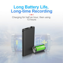 Load image into Gallery viewer, Ultra-Thin Mini Voice Recorder Espia 4-32GB Digtal Professional Sound Activated Dictaphone HD Noise Reduce Recording MP3 Player
