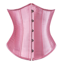 Load image into Gallery viewer, Underbust Corset Sexy Women's Underwear Waist Slimming Body Shaper Corset Top for Women Steampunk Lace-up Corset Belt White
