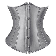 Load image into Gallery viewer, Underbust Corset Sexy Women's Underwear Waist Slimming Body Shaper Corset Top for Women Steampunk Lace-up Corset Belt White
