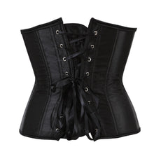 Load image into Gallery viewer, Underbust Corset Sexy Women's Underwear Waist Slimming Body Shaper Corset Top for Women Steampunk Lace-up Corset Belt White
