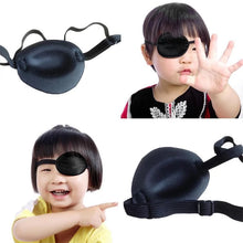 Load image into Gallery viewer, Unisex Black Single Eye Patch  Washable Adjustable Concave Eye Patch Medical Patch Pirate Cosplay Costume
