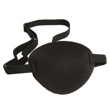 Load image into Gallery viewer, Unisex Black Single Eye Patch  Washable Adjustable Concave Eye Patch Medical Patch Pirate Cosplay Costume
